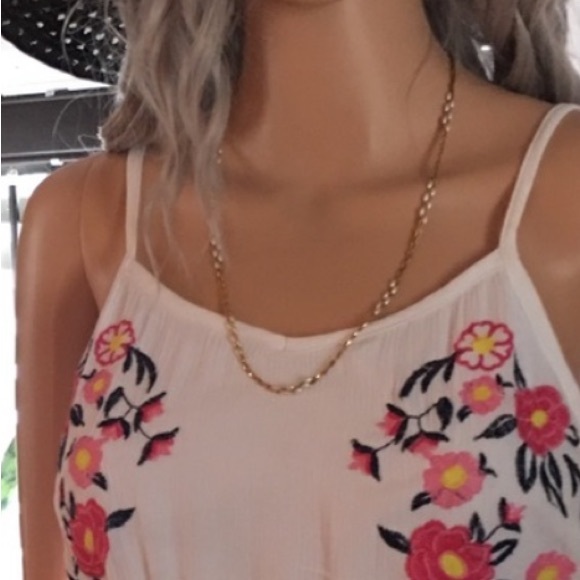 Maxi Sundress Boho Embroidered Like New sz M - Picture 5 of 5